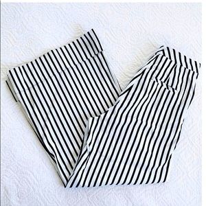 self-portrait Black / White Monochromatic Palazzo Pants